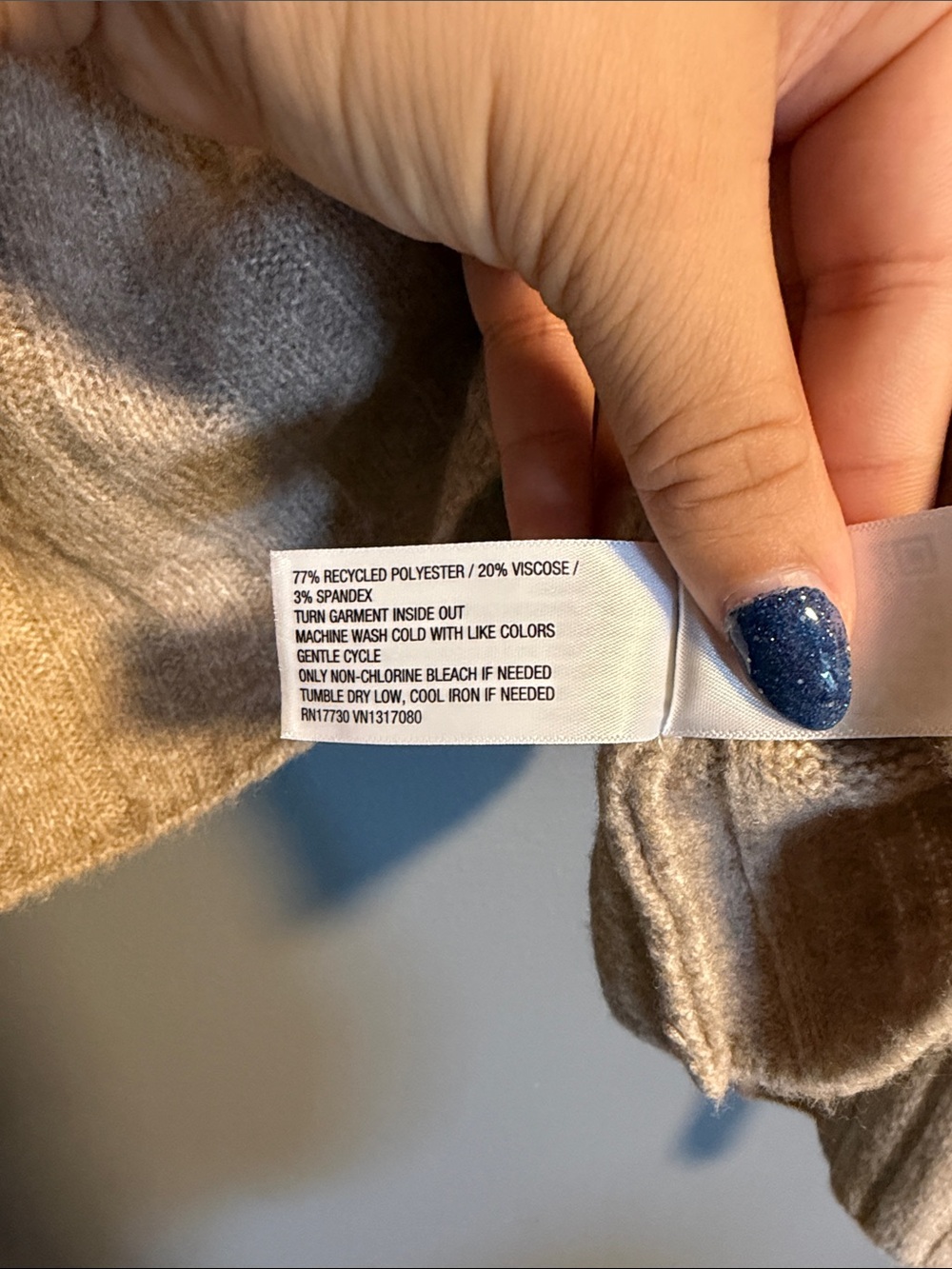 Universal Thread Beige Ribbed Mock Neck Sweater - Picture 4 of 4